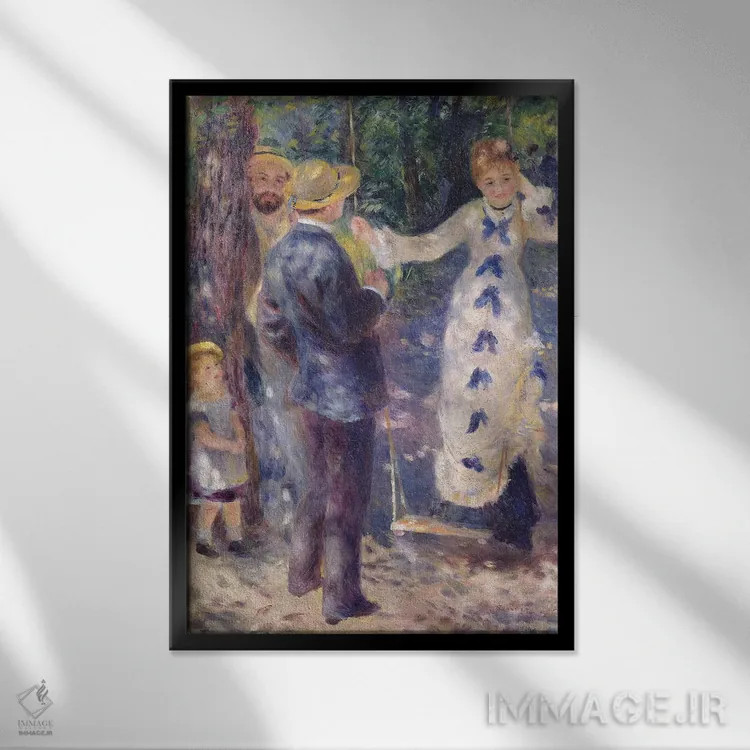 تابلو تاب، ۱۸۷۶ اثر پیر-اوگوست رنوار - نمای قابدار مشکی