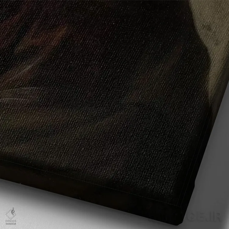 تابلو خندهٔ رامبرانت، حدود ۱۶۲۸ اثر رمبرانت فان رَین (نقاش بزرگ هلندی) - نمای نزدیک بافت بوم