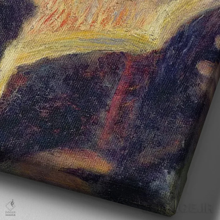 تابلو 1874,دختر در حال مطالعه، ۱۸۷۴ اثر پیر-اوگوست رنوار - نمای نزدیک بافت بوم