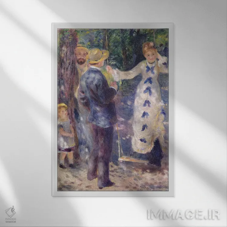 تابلو تاب، ۱۸۷۶ اثر پیر-اوگوست رنوار - نمای قابدار سفید