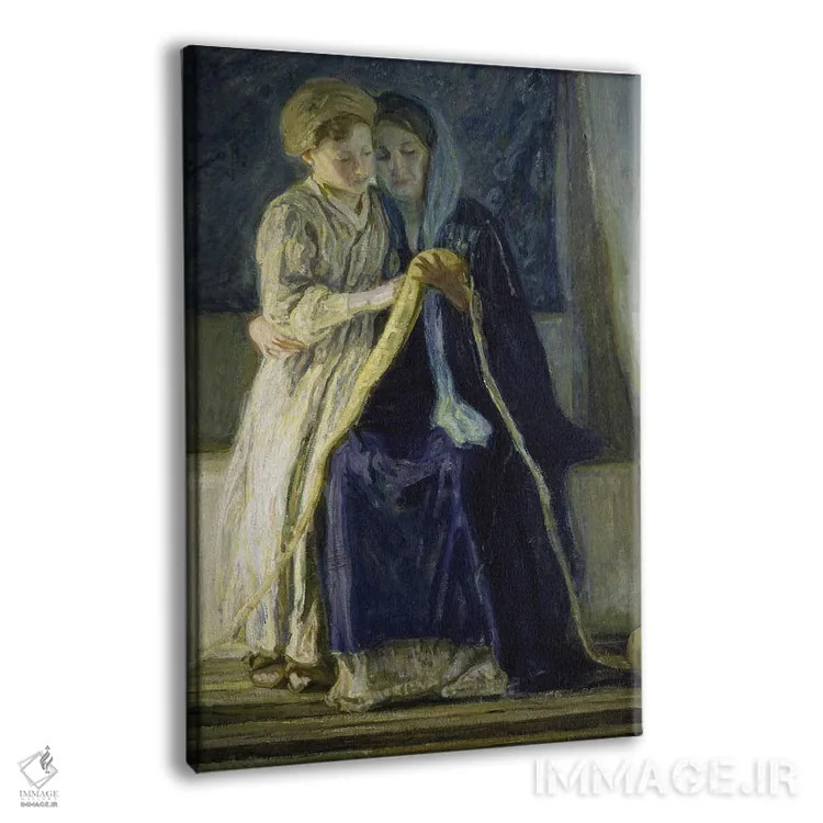 تابلو مسیح و مادرش در حال مطالعه کتاب مقدس، حدود ۱۹۰۹ اثر هنری اوسوا تانر - نمای پرسپکتیو محصول