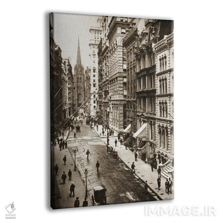 تابلو والاستریت، نیویورک، ۱۸۹۸ اثر عکاس آمریکایی (عنوان عمومی) - نمای پرسپکتیو محصول