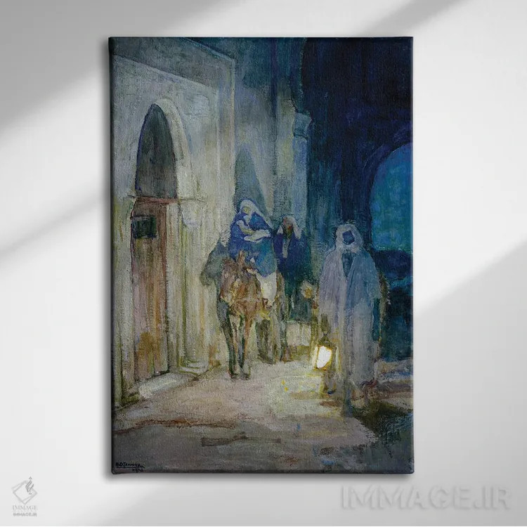 تابلو فرار به مصر، ۱۹۲۳ اثر هنری اوسوا تانر - نمای روبهرو روی دیوار