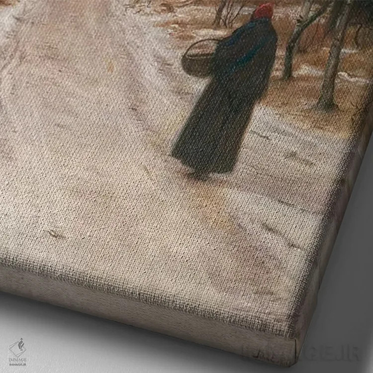 تابلو دره بیرنام، ۱۸۹۱ اثر سر جان اورت میلیِس (نقاش بریتانیایی) - نمای نزدیک بافت بوم