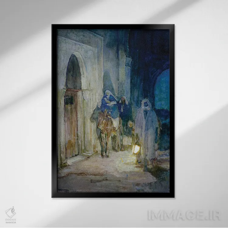 تابلو فرار به مصر، ۱۹۲۳ اثر هنری اوسوا تانر - نمای قابدار مشکی