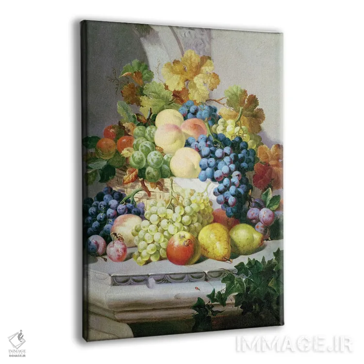تابلو طبیعت بیجان با انگور و گلابی اثر الویز هریت استنارد - نمای پرسپکتیو محصول
