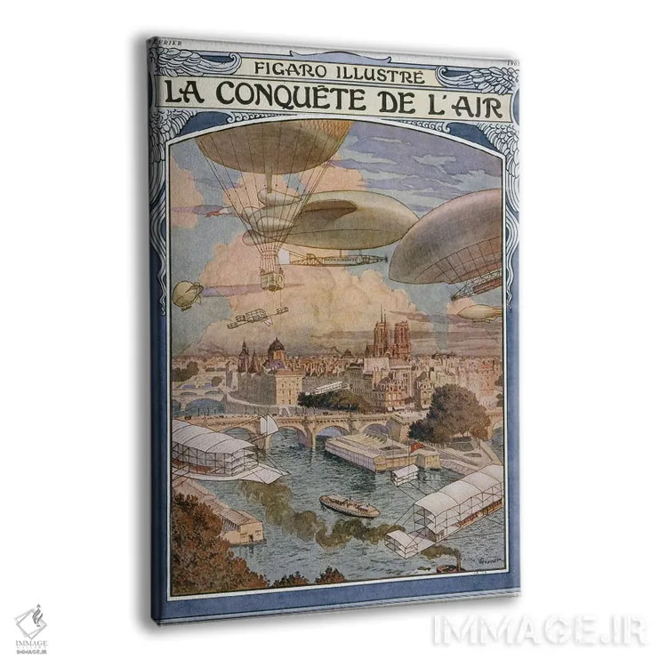 تابلو فتح آسمان، تصویر روی جلد فیگارو ایلوستر، فوریه ۱۹۰۹ اثر اوژن گراسه (آرت نوو فرانسوی) - نمای پرسپکتیو محصول