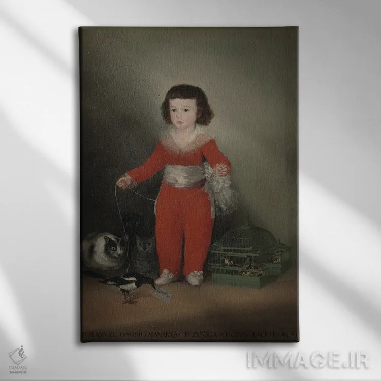 تابلو دون مانوئل اوسوریو مانریکه د زونیگا، ۱۷۹۰ اثر فرانسیسکو گویا (نقاش و چاپگر اسپانیایی) - نمای روبهرو روی دیوار