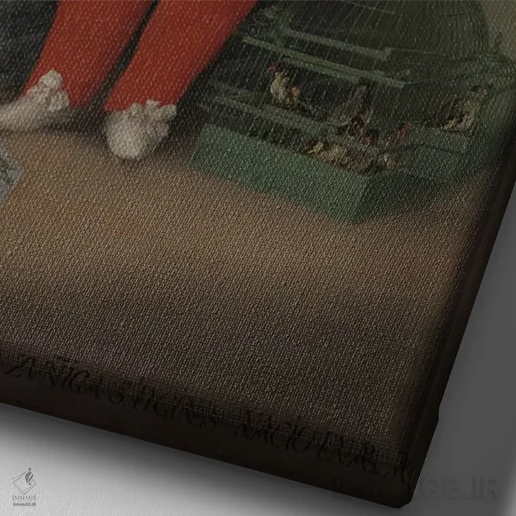 تابلو دون مانوئل اوسوریو مانریکه د زونیگا، ۱۷۹۰ اثر فرانسیسکو گویا (نقاش و چاپگر اسپانیایی) - نمای نزدیک بافت بوم