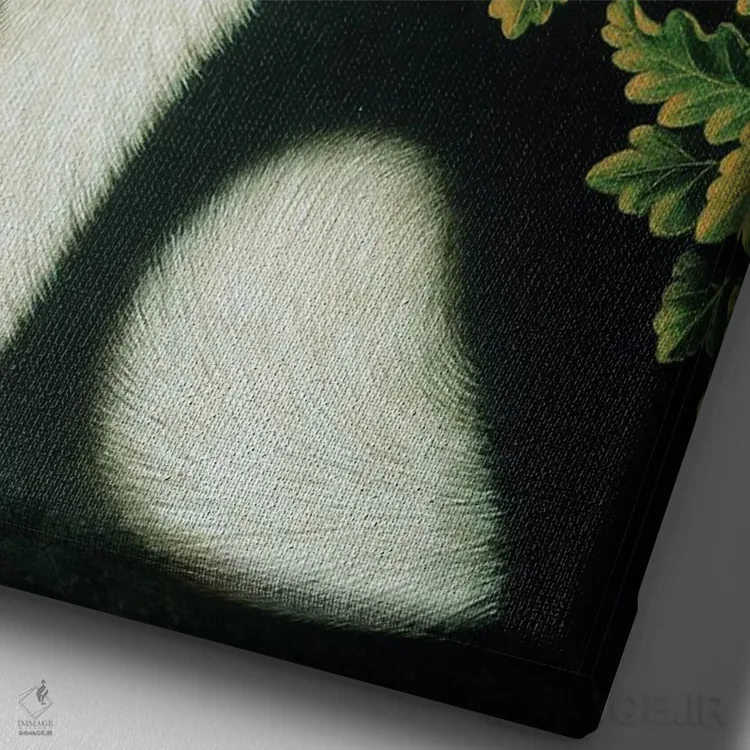 تابلو همفری، گربه داونینگ استریت، ۱۹۹۵ اثر فرانسیس برومفیلد - نمای نزدیک بافت بوم