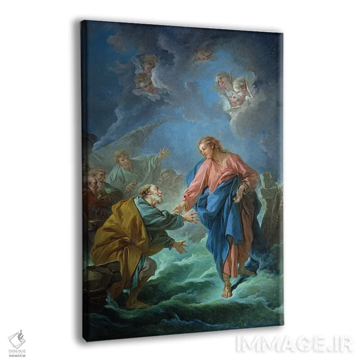 تابلو دعوت سنت پیتر به راه رفتن روی آب، ۱۷۶۶ اثر فرانسوا بوشه (نقاش فرانسوی سبک روکوکو) - نمای پرسپکتیو محصول