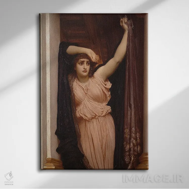 تابلو آخرین نگهبانی هرو، ۱۸۸۷ اثر فردریک لیتون (نقاش و مجسمهساز انگلیسی) - نمای روبهرو روی دیوار