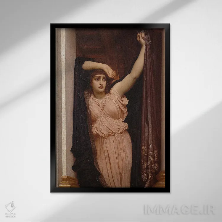 تابلو آخرین نگهبانی هرو، ۱۸۸۷ اثر فردریک لیتون (نقاش و مجسمهساز انگلیسی) - نمای قابدار مشکی