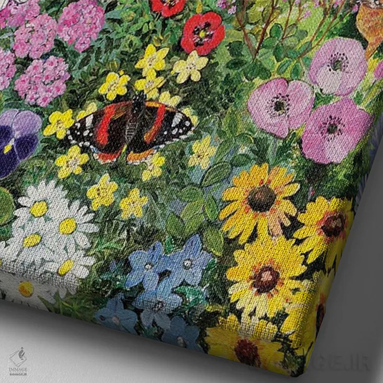 تابلو The Four Seasons,تابستان، چهار فصل اثر هیلاری جونز - نمای نزدیک بافت بوم