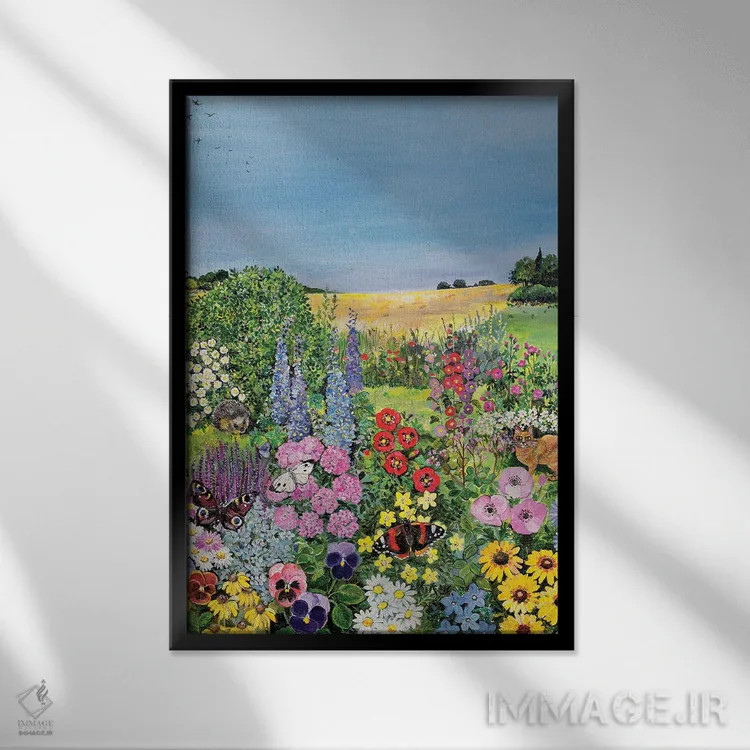 تابلو The Four Seasons,تابستان، چهار فصل اثر هیلاری جونز - نمای قابدار مشکی