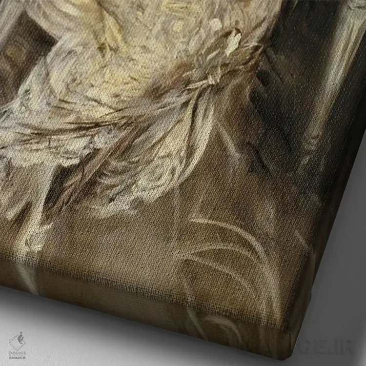 تابلو 1911,پرتره ریتا د آکوستا لیدیگ، ۱۹۱۱ اثر جیووانی بولباوری (نقاش ایتالیایی) - نمای نزدیک بافت بوم