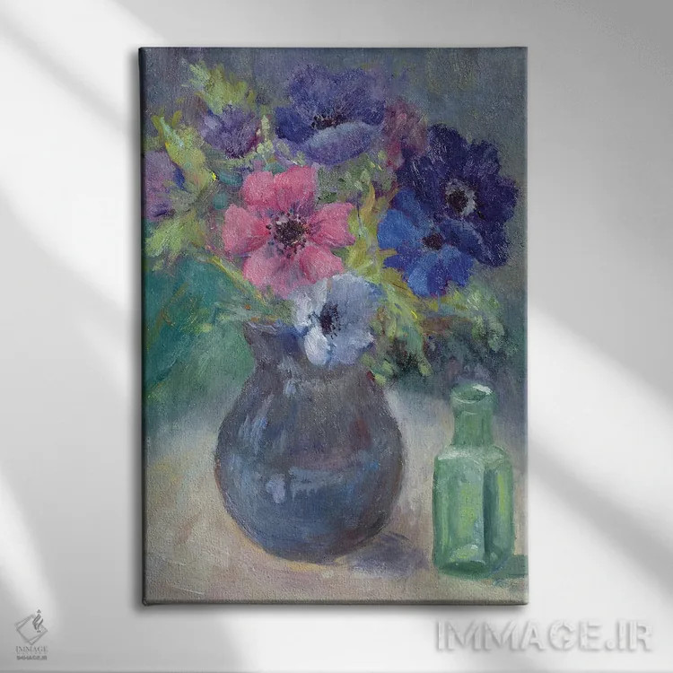 تابلو شقایقها اثر کارن آرمیتاژ - نمای روبهرو روی دیوار