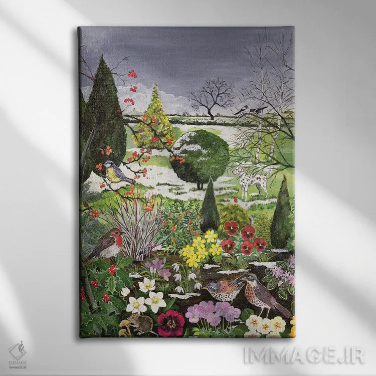 تابلو The Four Seasons,زمستان، چهار فصل اثر هیلاری جونز - نمای روبهرو روی دیوار