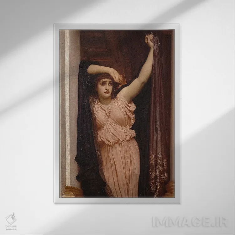 تابلو آخرین نگهبانی هرو، ۱۸۸۷ اثر فردریک لیتون (نقاش و مجسمهساز انگلیسی) - نمای قابدار سفید