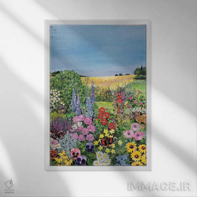 تابلو The Four Seasons,تابستان، چهار فصل اثر هیلاری جونز - نمای قابدار سفید