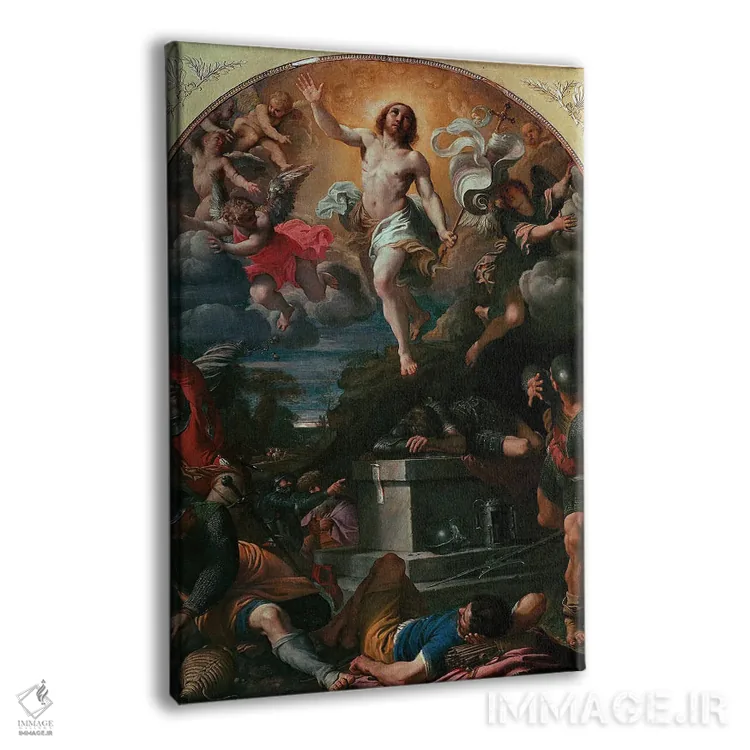 تابلو 1593,تابلوی رستاخیز مسیح، ۱۵۹۳ اثر آنیبال کاراچی (نقاش ایتالیایی) - نمای پرسپکتیو محصول