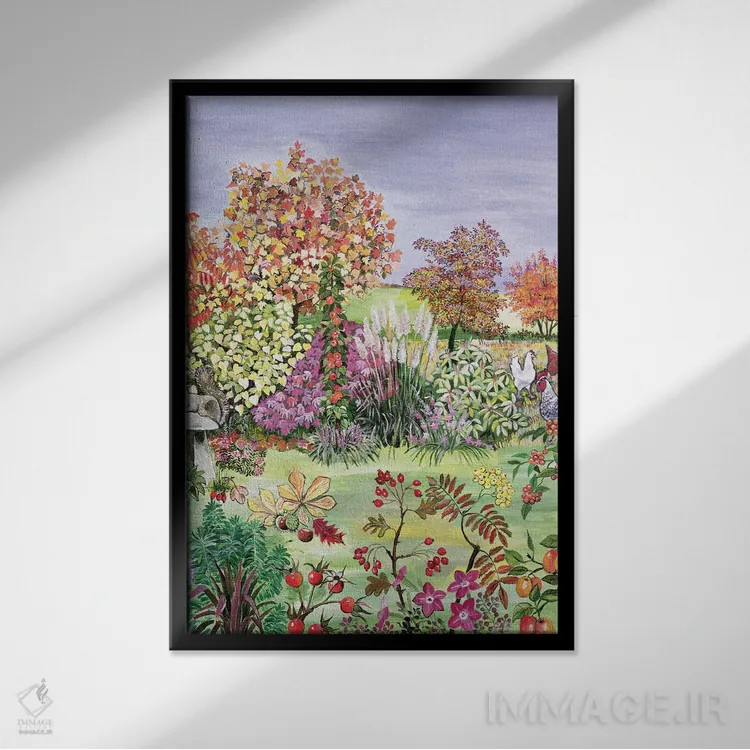 تابلو The Four Seasons,پاییز، چهار فصل اثر هیلاری جونز - نمای قابدار مشکی