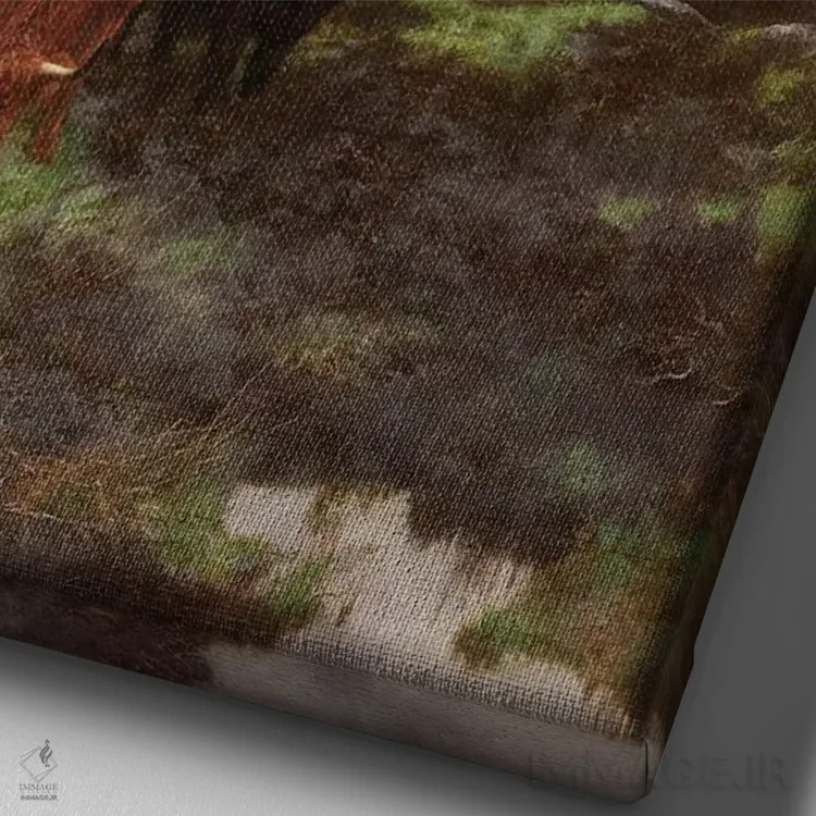 تابلو 1894,سر دره، ۱۸۹۴ اثر پیتر گراهام - نمای نزدیک بافت بوم