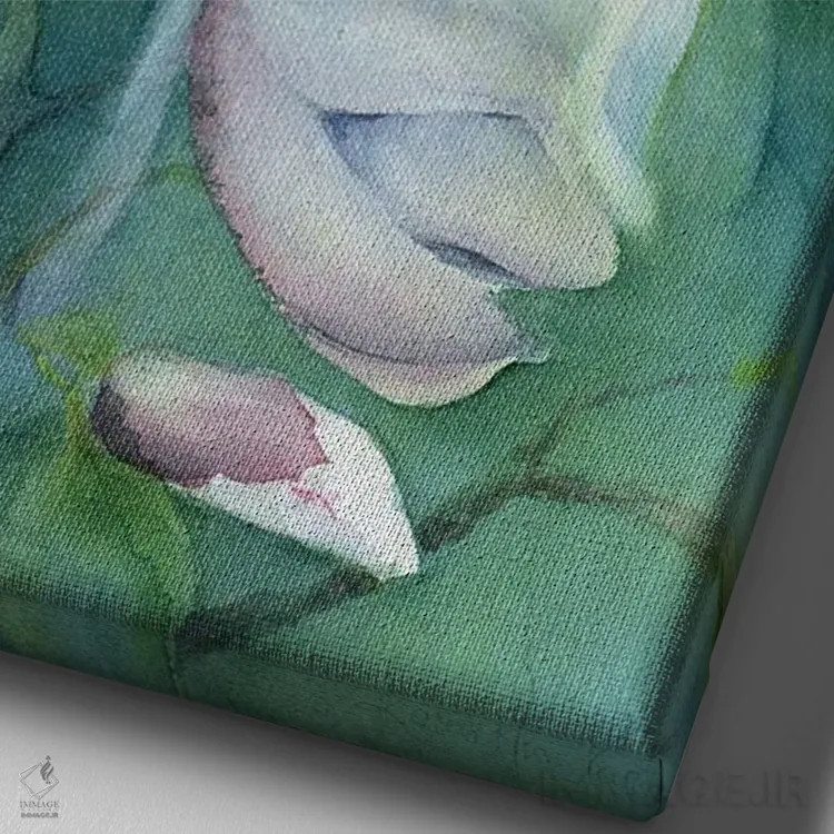 تابلو ماگنولیا ددوداتا (نوعی گیاه) اثر کارن آرمیتاژ - نمای نزدیک بافت بوم