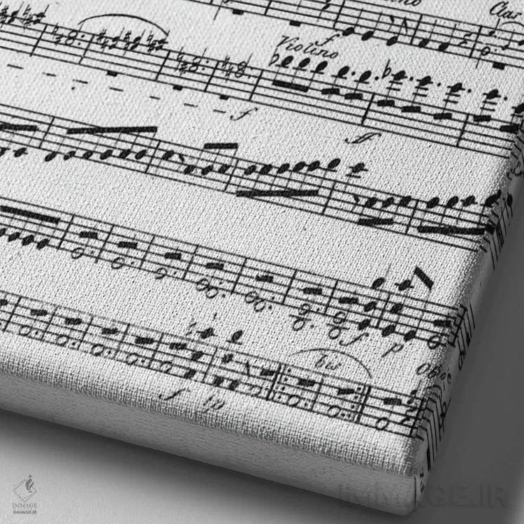 تابلو c.1809-10,نت ابتدایی اپرای "اگمونت"، حدود ۱۸۰۹-۱۰ اثر لودویگ فان بتهوون (آهنگساز و نقاش آلمانی) - نمای نزدیک بافت بوم