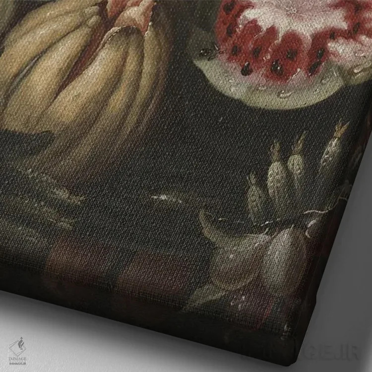 تابلو C.1580-1600,پاییز، حدود ۱۵۸۰-۱۶۰۰ اثر جوزپه آرچیمبولدو (نقاش سورئالیست ایتالیایی) - نمای نزدیک بافت بوم