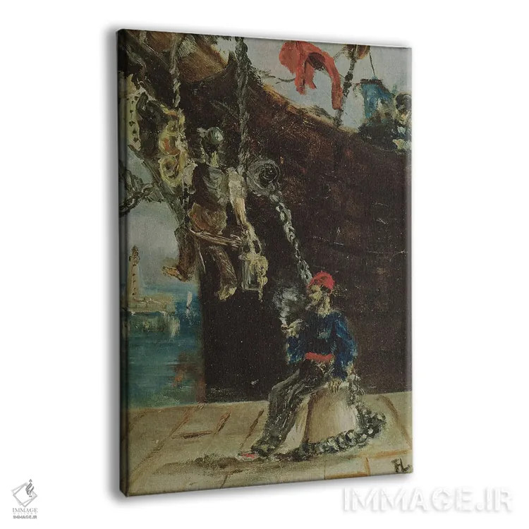 تابلو ملوانی بر اسکله، ۱۸۸۰ اثر آنری دو تولوز-لوترک - نمای پرسپکتیو محصول