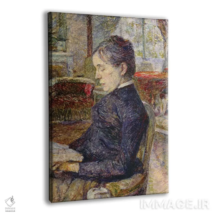 تابلو آدل تاپی دو سُلیران، کنتس تولوز-لوترک-مونفا در سالن قصر مالروم، ۱۸۸۷ اثر آنری دو تولوز-لوترک - نمای پرسپکتیو محصول