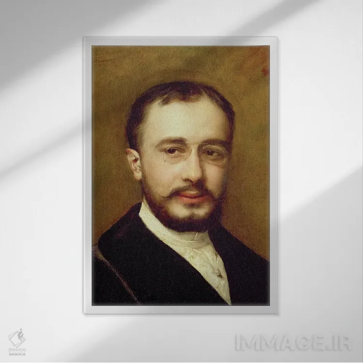 تابلو پرترهٔ تولوز-لوترک اثر شارل امیل اوگوست کارولوس-دوران (نقاش و معلم هنر فرانسوی) - نمای قابدار سفید