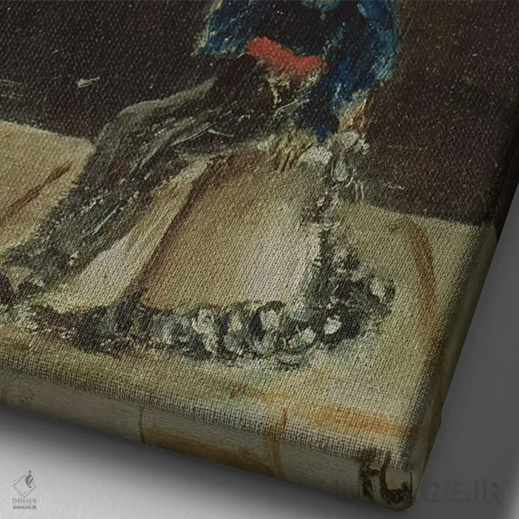 تابلو ملوانی بر اسکله، ۱۸۸۰ اثر آنری دو تولوز-لوترک - نمای نزدیک بافت بوم