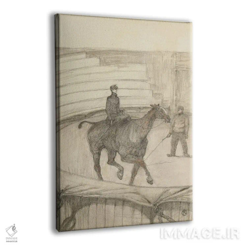 تابلو 1899,در سیرک: تمرین (بازسازی صحنه)، ۱۸۹۹ اثر آنری دو تولوز-لوترک - نمای پرسپکتیو محصول