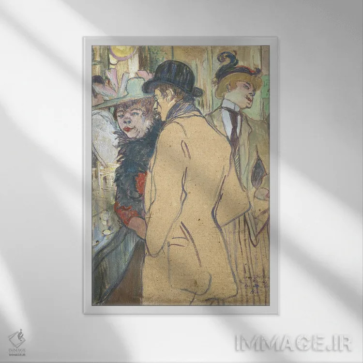 تابلو آلفرد لا گین، ۱۸۹۴ اثر آنری دو تولوز-لوترک - نمای قابدار سفید