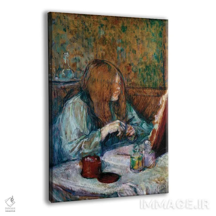 تابلو Madame Poupoule, 1898,سر میز آرایش، مادام پوپوول، ۱۸۹۸ اثر آنری دو تولوز-لوترک - نمای پرسپکتیو محصول