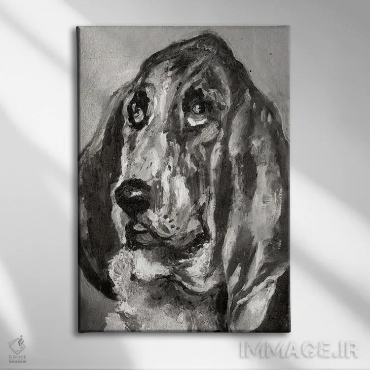 تابلو 1880,سر سگی در حال دویدن، ۱۸۸۰ اثر آنری دو تولوز-لوترک - نمای روبهرو روی دیوار