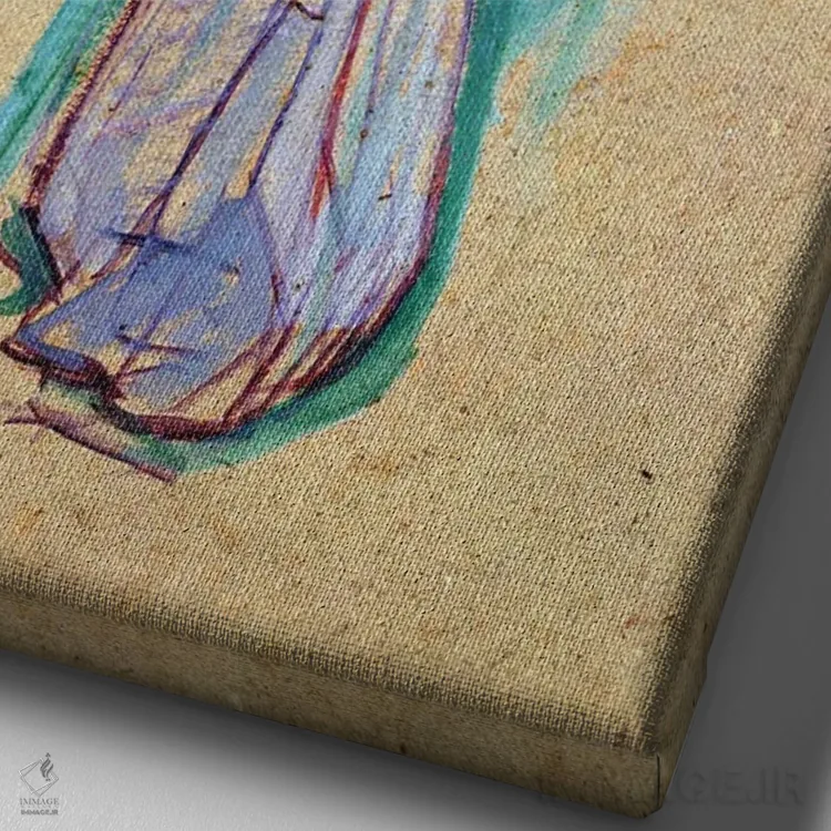 تابلو بانوی قدمزن اثر آنری دو تولوز-لوترک - نمای نزدیک بافت بوم