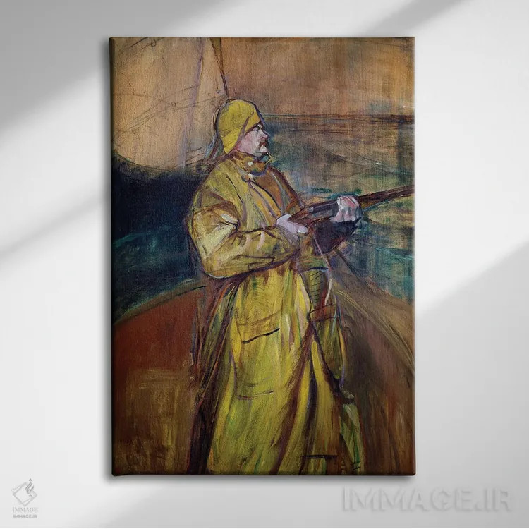 تابلو 1900,موریس ژویان در خلیج سُم، ۱۹۰۰ اثر آنری دو تولوز-لوترک - نمای روبهرو روی دیوار