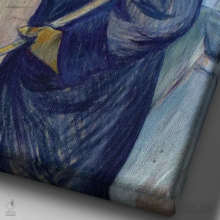 تابلو 1891,پرترهٔ لویی پاسکال، ۱۸۹۱ اثر آنری دو تولوز-لوترک - نمای نزدیک بافت بوم