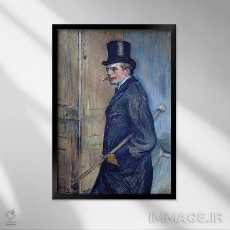 تابلو 1891,پرترهٔ لویی پاسکال، ۱۸۹۱ اثر آنری دو تولوز-لوترک - نمای قابدار مشکی