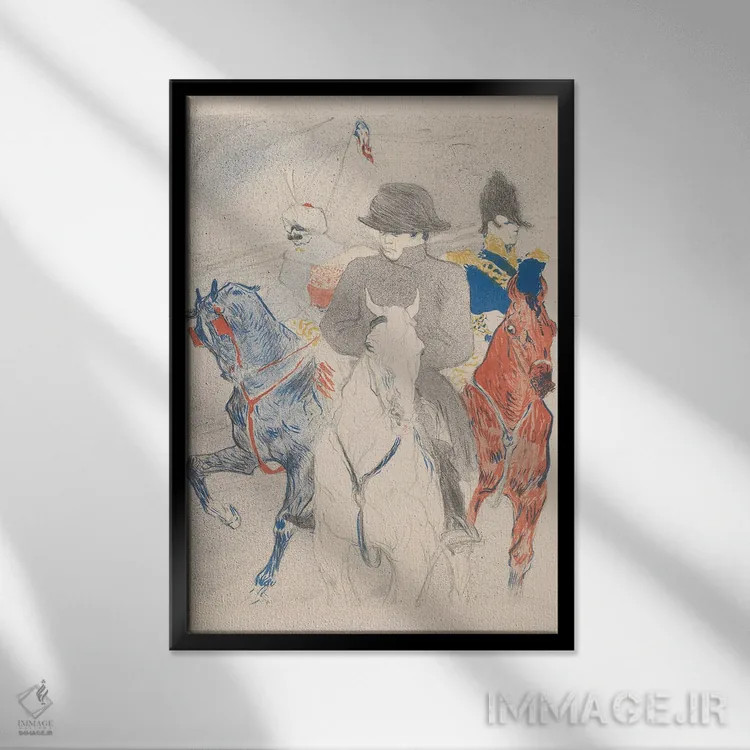تابلو 1895,ناپلئون، ۱۸۹۵ اثر آنری دو تولوز-لوترک - نمای قابدار مشکی