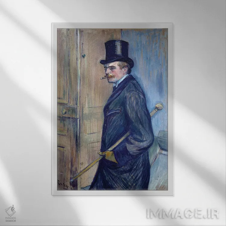 تابلو 1891,پرترهٔ لویی پاسکال، ۱۸۹۱ اثر آنری دو تولوز-لوترک - نمای قابدار سفید