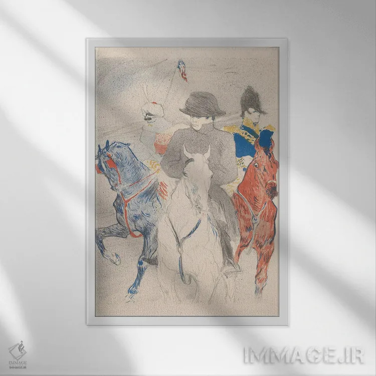 تابلو 1895,ناپلئون، ۱۸۹۵ اثر آنری دو تولوز-لوترک - نمای قابدار سفید