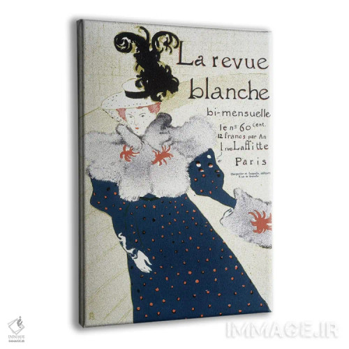 تابلو پوستر برای "لا روو بلانش"، ۱۸۹۵ اثر آنری دو تولوز-لوترک - نمای پرسپکتیو محصول