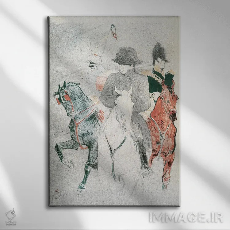 تابلو 'Life Of Napoleon', 1895,پوستر تبلیغ زندگینامه "زندگی ناپلئون" از پروفسور اسلون، ۱۸۹۵ اثر آنری دو تولوز-لوترک - نمای روبهرو روی دیوار