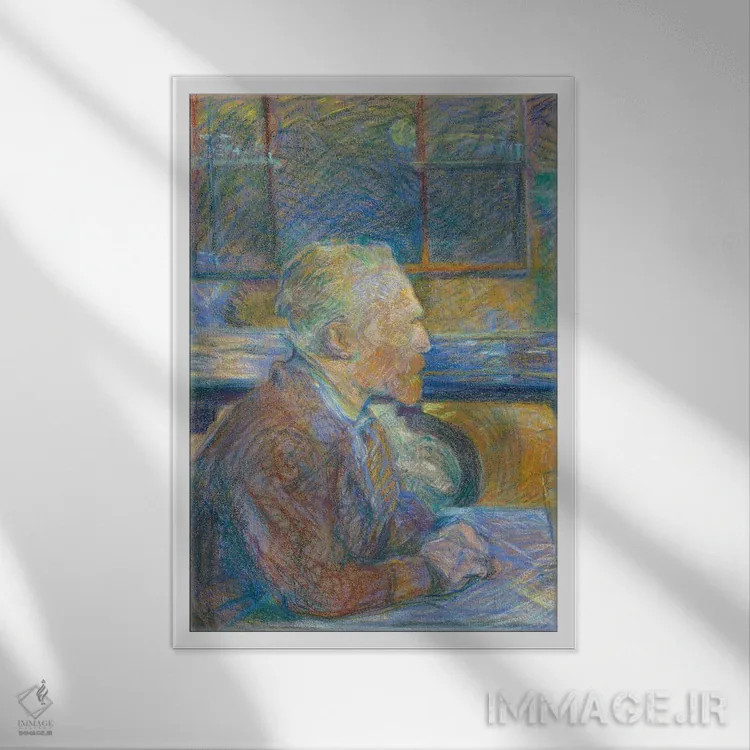 تابلو 1887,پرترهٔ وینسنت ون گوگ، ۱۸۸۷ اثر آنری دو تولوز-لوترک - نمای قابدار سفید