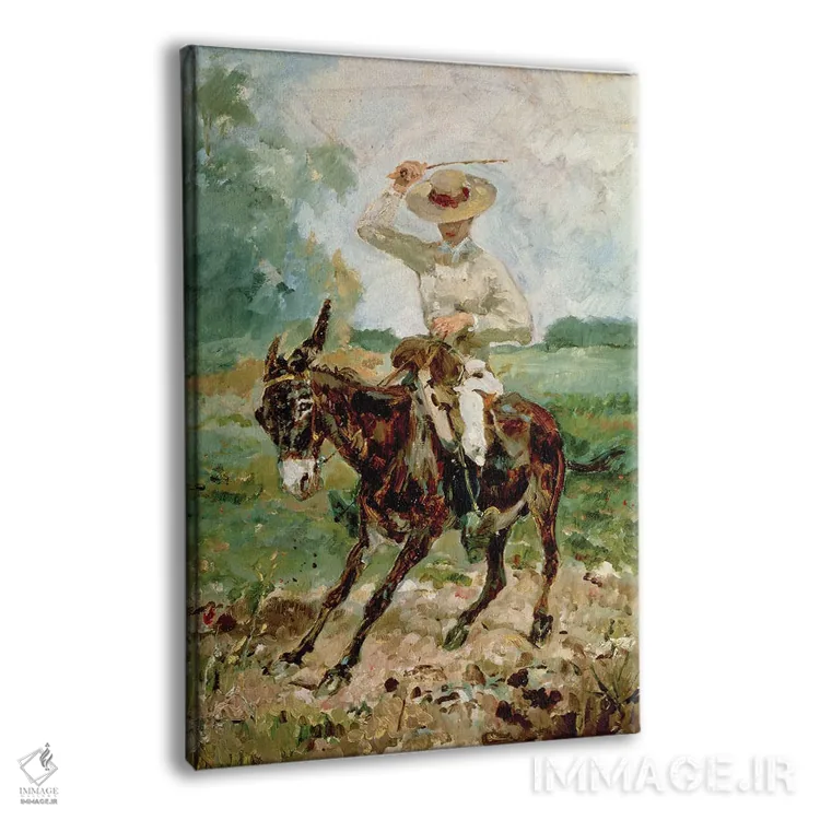 تابلو رائول تاپی دو سلِیرَن بر الاغ اثر آنری دو تولوز-لوترک - نمای پرسپکتیو محصول