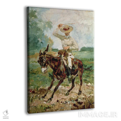 تابلو رائول تاپی دو سلِیرَن بر الاغ اثر آنری دو تولوز-لوترک - نمای پرسپکتیو محصول